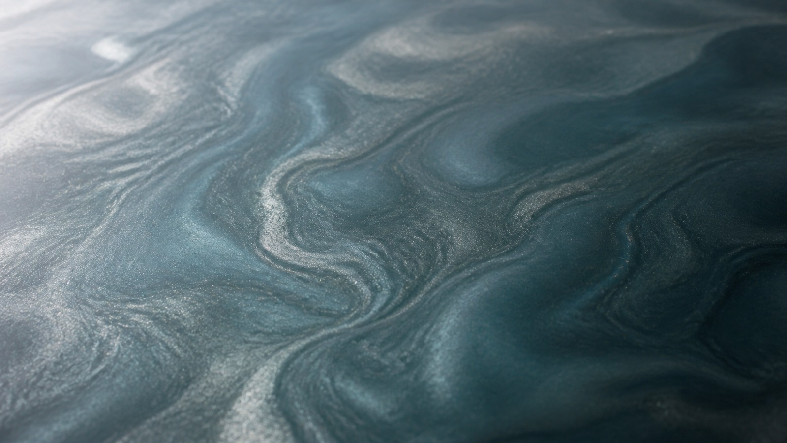 Close detail of a metallic epoxy floor surface